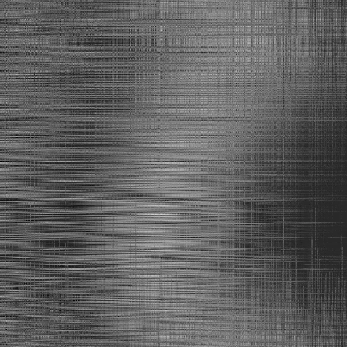 Dark charcoal brushed steel surface, blackened patina