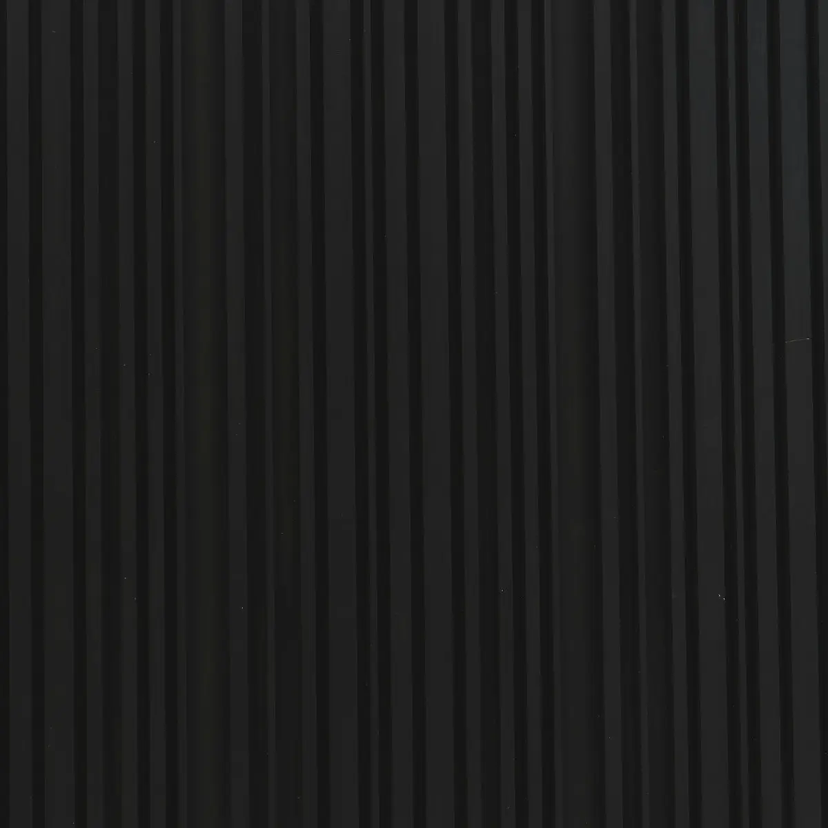 Near-black fine-ribbed metal profile, vertical lines