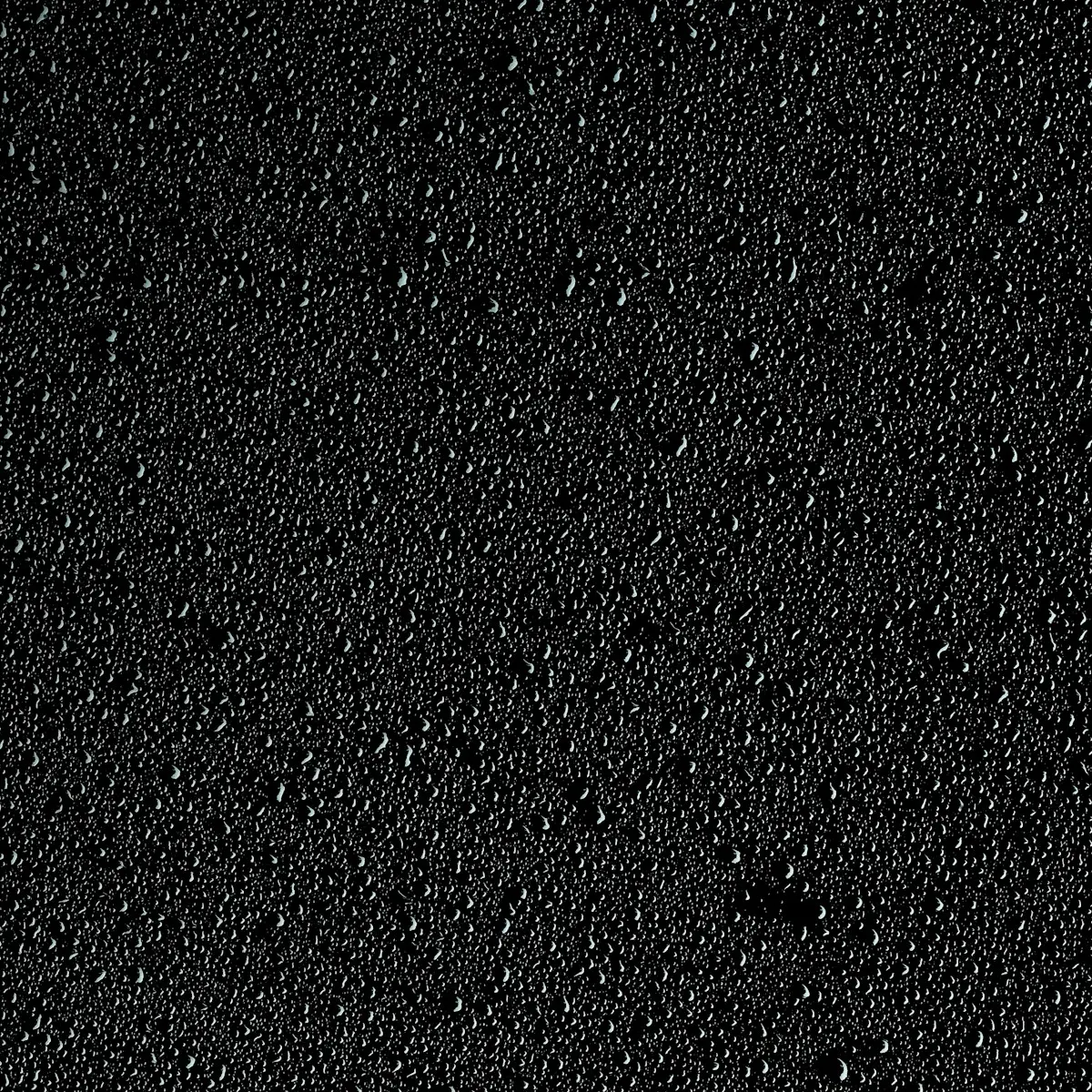 Rain beaded on matte black powdercoat