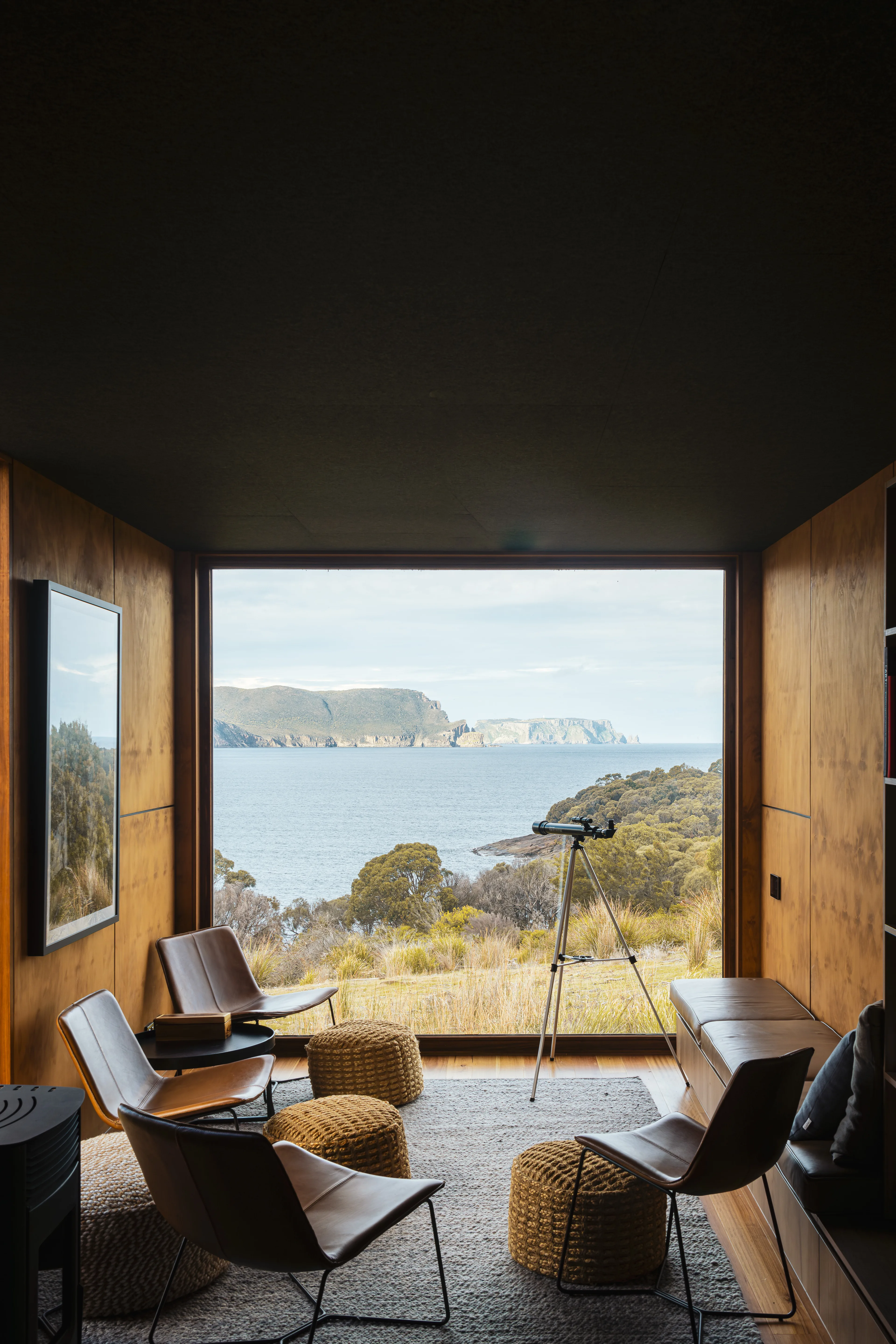 Dark architecture in Bicheno, Tasmania
